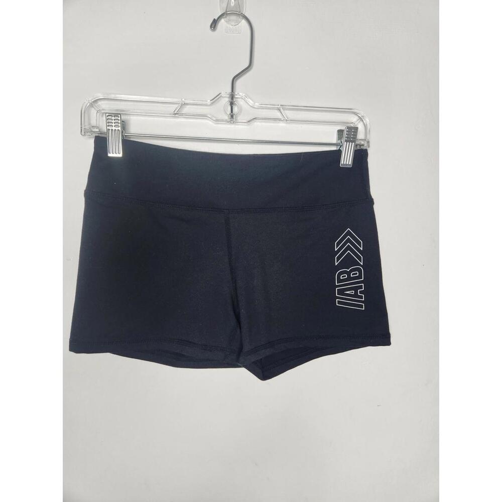 IAB MFG Shorts Womens Small S/6 Black Athletic Compression Spandex Workout